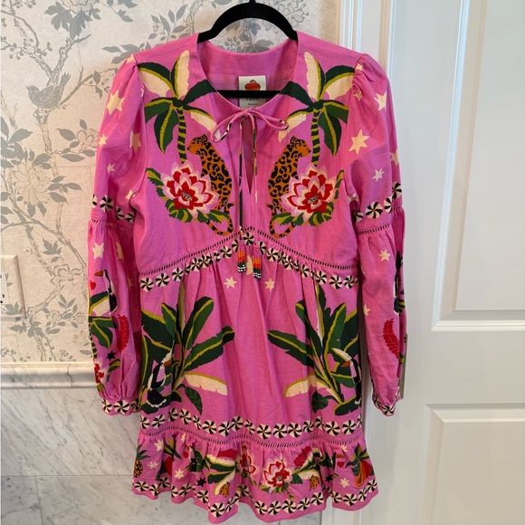 FARM Rio Dresses & Skirts - FARM Rio Tropical Embroidered Mini Dress — Size Small, Worn Once